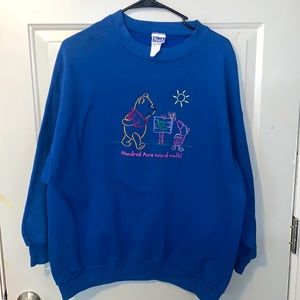 Vintage Winnie the Pooh and Piglet Hundred Acre Wood Sweatshirt